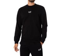 EA7 de los hombres Sudadera con logo del centro, Negro