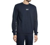 EA7 de los hombres Sudadera con logo estampado, Azul