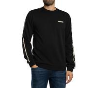EA7 de los hombres Sudadera de canalé de marca, Negro