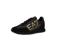EA7 Hombre Zapatillas Deportivas con Logo Grande, Black/Gold, 46 EU