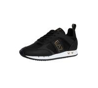 EA7 de los hombres Zapatillas deportivas con logotipo de malla de carbono, Negro