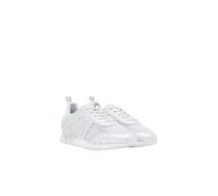 EA7 Emporio Armani (7X000334-AF18610-MZ585) - Zapatillas deportivas para hombre, color plateado oscuro/gris, con cordones, transpirables, elegantes, planas, de malla, piel sintética, gris plateado