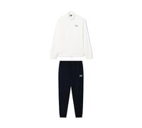 EA7 Emporio Armani Black/White (8NPV60-PJVRZ-M0036) Chándal para hombre, negro/blanco, algodón, cremallera, pantalones de chándal con bolsillos, cómodo, logotipo, negro/blanco, XL
