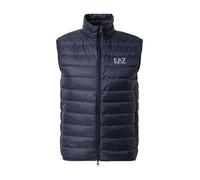EA7 de los hombres Chaleco ligero con logo en el pecho, Azul