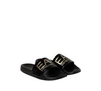 EA7 Emporio Armani - Chanclas de playa para niño con maxi logo 7Y000037AF15118 8059797136623 - 40, Negro y dorado., 38 EU