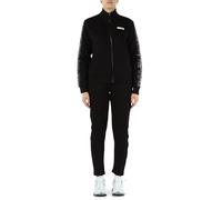 EA7 Emporio Armani Conjunto Deportivo Negro con Detalles Reflectantes, Chaqueta con Cierre y Pantalón, Diseño Moderno (FR/ES, Letras, M, Regular, Regular, Negro)