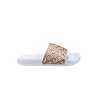 EA7 Emporio Armani Sandalias Deportivas, Logo Estampado, Blanco y Dorado (Blanco/dorado, Sistema tallas calzado EU, Adulto, Números, mediano, 39)