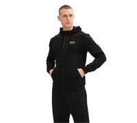 EA7 Emporio Armani - Sudadera para hombre con capucha Logo Series de algodón 7M000568AF13512 8059659247801-3XL, Negro y dorado., XX-Small