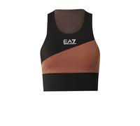 EA7 Emporio Armani Sujetador deportivo marrón castaño / marrón moteado / negro, Talla L