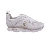 EA7 Emporio Armani Zapatilla Deportiva para Hombre 7X000334AF18610 8033995862416 - 46, Blanco y dorado., 40 2/3 EU