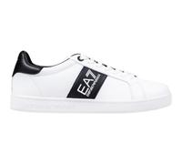 EA7 Emporio Armani Zapatillas Deportivas, Blanco y Negro, Diseño Clásico con Logo Lateral, Cordones Blancos (Blanco/Negro, Sistema Tallas Calzado EU, Adulto, Números, Mediano, 40)