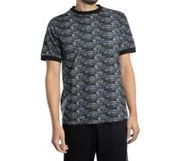 EA7 Hombre Camiseta con Estampado De Logotipo, Black, M