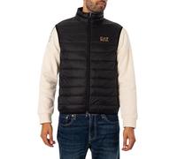 EA7 Hombre Chaleco De Plumas Tejido, Black/Gold, XL