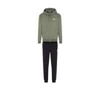 EA7 Hombre Chándal Con Capucha Con Cremallera, Negro/Oro, Verde y negro., XS