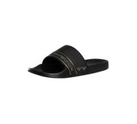 EA7 Hombre Sliders De Rayas De Marca, Black/Gold, 42 EU