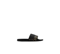 Emporio Armani EA7 Sandalias sliders de rayas Negro/Dorado 44 EU