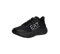EA7 Hombre Zapatillas Deportivas con Logo Grande, Black/Silver, 40.5 EU