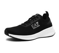EA7 X8x149 Zapatillas con cordones de tela para hombre N763 Black+Silver 44, Negro , 44 EU