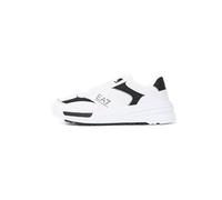 EA7 Zapatillas blancas y negras para hombre con logotipo, Color blanco., 43 1/3 EU