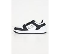 EA7 Zapatillas Hombre Negro con Estampado Logo Primavera Verano 2025 Piel Y G