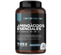EAA Aminoácidos Esenciales con mezcla de vitaminas B1, B6 y E - Suplemento de aminoácidos naturales veganos obtenidos por fermentación. T-Rex Integratori 150 Comprimidos