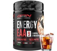 EAA Energy Mix - 500 g - Amino Matrix + Focus Matrix - Bebida energética sin azúcar - Con cafeína, taurina, guaraná, N-acetil-L-tirosina - Pre Workout Booster - Vegan (Cola)