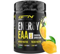 EAA Energy Mix - 500 g - Amino Matrix + Focus Matrix - Boissons énergétiques sans sucre - Avec caféine, taurine, guarana, N-acétyl-L-tyrosine - Pre Workout Booster - Vegan (Citron)