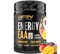 EAA Energy Mix - 500 g - Amino Matrix + Focus Matrix - Boissons énergétiques sans sucre - Avec caféine, taurine, guarana, N-acétyl-L-tyrosine - Pre Workout Booster - Vegan (Mango Passion Fruit)