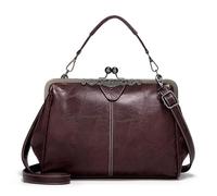 eaacaa Handtaschen Damen Schultertasche Umhängetasche Handy Bag für Frauen PU Leder Wasserdicht Schultertasche Crossbody Messenger Bag Shopper Arbeitstasche Snaps Haspe, marrón café