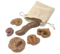 Eaacaa - Juego de 6 piezas de plástico falso poop, poop, pooper poop, Stuffing and Catching, Comes with Drawstring Bag, for April Fool's Halloween