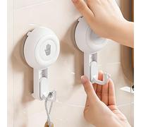 EAAGHK 2PCS Gancho Ventosa Baño, Colgadores con Ventosa Reutilizable y Desmontable, ganchos con Ventosa para Colgar de Capacidad Máxima de Carga 5KG, Perchas Ventosa Baños para Cocina Baño Pared