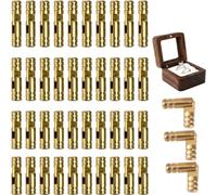 EAAGHK 30PCS Mini Bisagra Barril, Bisagras Ocultas de 4 mm, Bisagra Invisible de Barril de 180° de Ángulo de Apertura, Bisagras Pequeñas de Latón, para Cajas de Regalo, Joyeros, Muebles en Miniatura