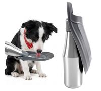 EAAGHK Botella de Agua para Perros 750ML, Bebedero Perro Portatil con Bebedero Integrado, Botella Agua Perro de Acero Inoxidable, Bebedero para Perros Plegable para Paseo Viaje, al Aire Libre