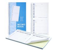 Eaasty 1 cuaderno de memorias, copia de carbono, sin carbono, duplicado, formularios de memorándum, libro de notas para quitar mensajes de teléfono, para oficina, escuela, hogar