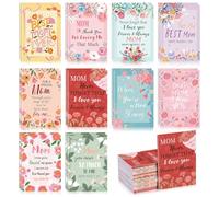 Eaasty 100 Pack Mother's Day Gifts Bulk Mini Notebooks for Women, Small Journal with Floral Design, Pocket Notebook with Lined Pages, Inspirational Pocket Notepad for Mom, Birthday, Office, Travel