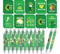 Eaasty 100 Pcs Mental Health Awareness Notebook and Ballpoint Pen Gifts Bulk Include 50 Motivational Notepads and 50 Inspirational Pens for School Office Wellness Events