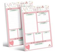 Eaasty 2 Pcs 120 Sheets Mom's No Nag to Do List 6 x 9 Packing List Checklist Notepad Cruise Checklist Essentials Note Pad for Organizing Goals, Notepad