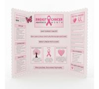 Eaasty 23 tableros de póster triples de concienciación sobre el cáncer de mama, 66 x 43 cm, tableros de exhibición corrugados blancos con cinta rosa, cartón plegable, para suministros de decoración de
