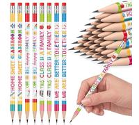 Eaasty Paquete de 24 lápices de regalo para el regreso a clases. Lápices temáticos con refranes positivos para regalos de fin de año, recompensas para el primer día de clases