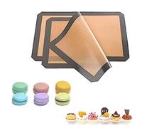 Eabdice 2 piezas Alfombrilla Hornear, Reutilizable Tapete Silicona, Tapete de Silicona, para Hornos, Microondas, Mesas de Comedor, Frigoríficos