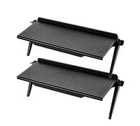 Eabdice 2 Piezas Negro Monitor TV, Screen Top Shelf, Estante Superior de Pantalla Ajustable, Sin Perforaciones, Robusto y Estable, Aplicar para Medios, Control Remoto