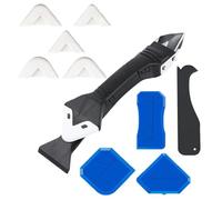 Eabdice 5 en 1 Herramientas de Calafateo, Aplicador Silicona Herramienta, Kit de Herramienta de Rascador Silicona, Herramienta de Sellado del Removedor del Silicón para Esquina de la Ventana