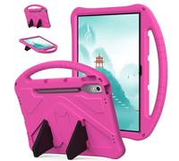 Eabhulie Niños Funda para Lenovo Tab P12 12,7" 2023, EVA Resistente Ligera Portátil Soporte de Mango Carcasa Infantil Antigolpes Rosa