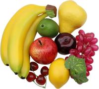 EABKLPQRS Accesorios de Frutas de simulación, Set de 8 Frutas Artificiales Juguete, variadas, decoración navideña for el hogar