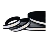 EABKLPQRS Cintas reflectantes para coser, Cinta de tela reflectante for ropa, correa costura, cinturón, 5 yardas, 10mm, Multicolor(Black)