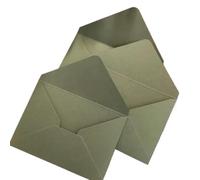 EABKLPQRS Invitaciones de boda personalizadas, 50 sobres verdes for invitación de boda (138 x 195 mm, 250 g/m²) con pegatinas doradas