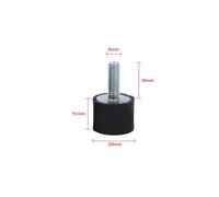Eacam 4 M8 M6 Rubber Mounts Shock Absorber Anti Vibration Silentblock Bobbin Isolator, Mainly Used for Air Compressors, Engines, Gasoline Engines, Water Pumps, As a Damping (VD20*15 M6*18)