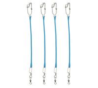Eacam Accesorios de Pesca Downrigger Shock Cord, Equipo de Pesca, Paquete 4, Cuerda Amortiguadora Peso Downrigger, Mosquetón Giratorio 360 Grados, Mosquetón Acero In (Cielo)