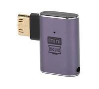 Eacam Adaptador HD Mini a HD 8K 60Hz con Indicador LED para Computadora Portátil Cámara Tablet Aleación de Aluminio 1 Unidad