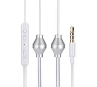 Eacam Auricular en Espiral Doble de 3,5 Mm con Micrófono Incorporado para Llamadas y Música, Ideal para Teléfonos Inteligentes